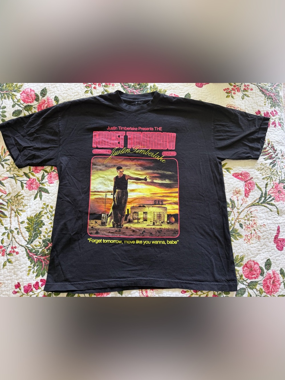 Justin Timberlake "Forget Tomorrow" Graphic Tee - Black